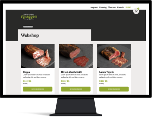 Neuer Webshop Screen Metzgerei Zgraggen Sisikon